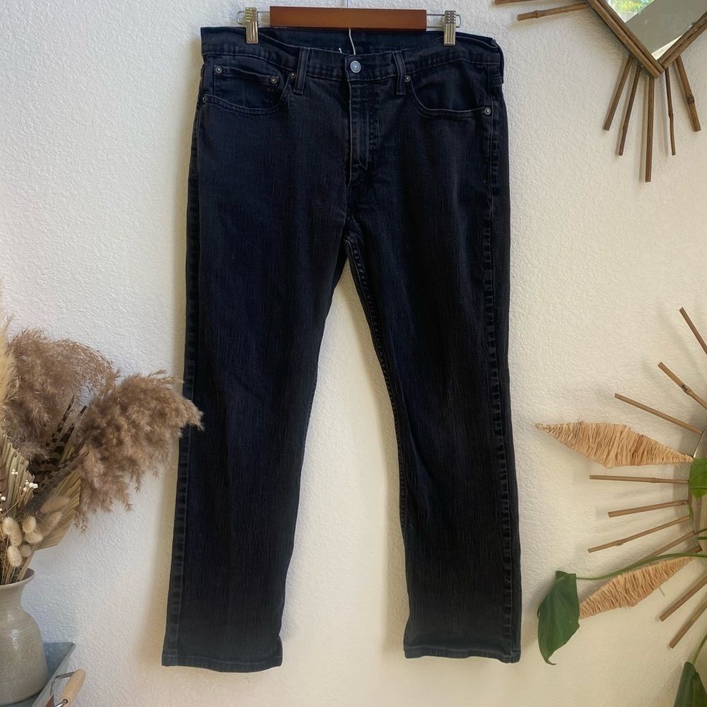 Levi’s 514 men’s black straight leg jeans 36X30
